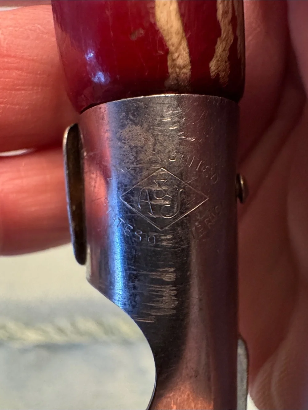 Red Handled Combination Peeler - Classic Vintage Kitchen Tool